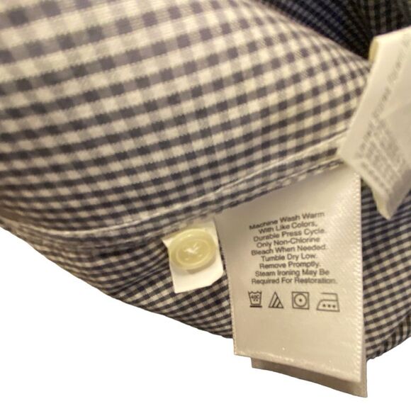 Eddie Bauer Wrinkle Resistant Black and White Gingham Dress Shirt - Picture 11 of 11